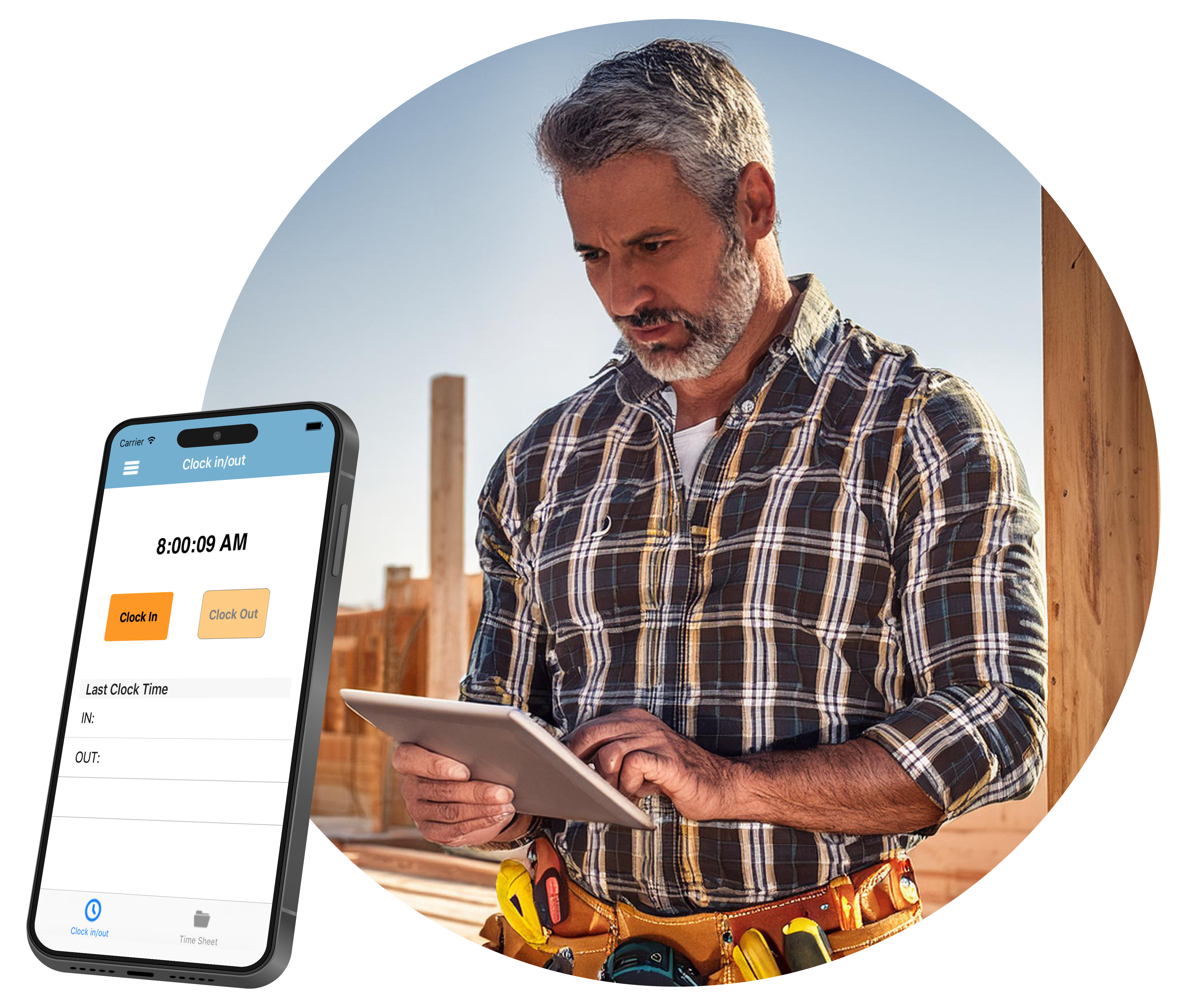 Contractor using ezClocker